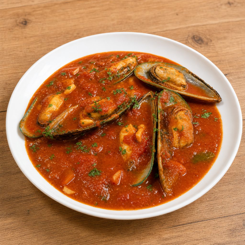 Mussels Marinara.