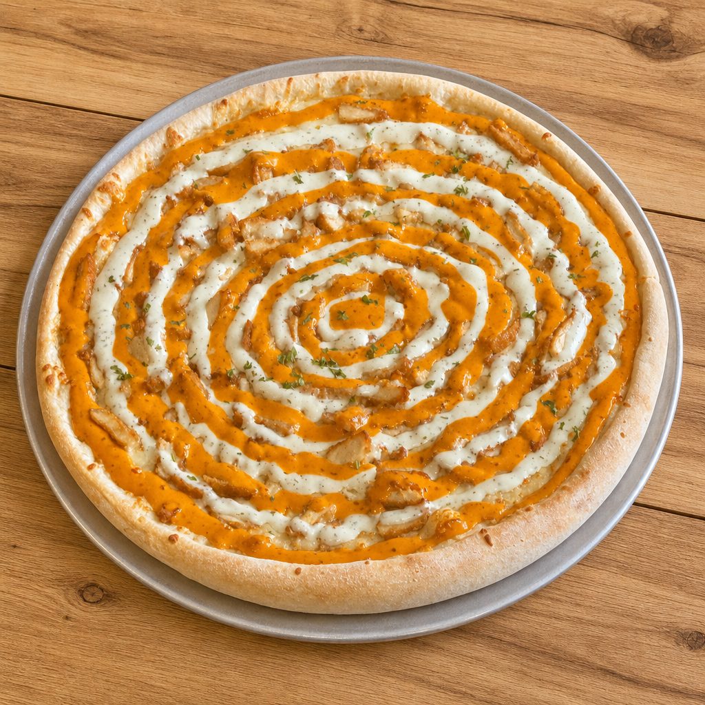 Boom Boom Chicken Pizza.