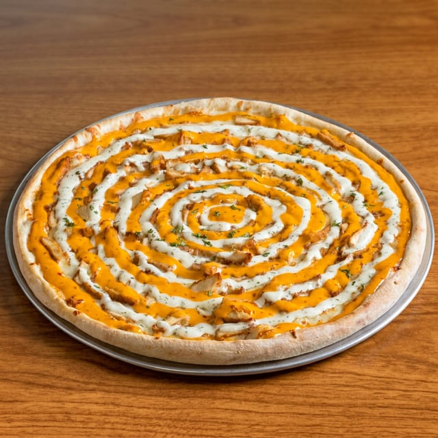 Boom Boom Chicken Pizza.